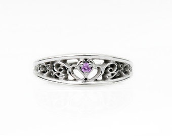 lavender sapphire filigree ring white gold yellow gold filigree engagement ring sapphire - Purple Wedding Ring lavender sapphire filigree ring white gold yellow gold filigree engagement ring sapphire - Purple Wedding Ring