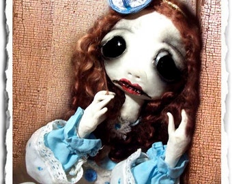 Gothic Art Doll OOAK - Creepy Cute