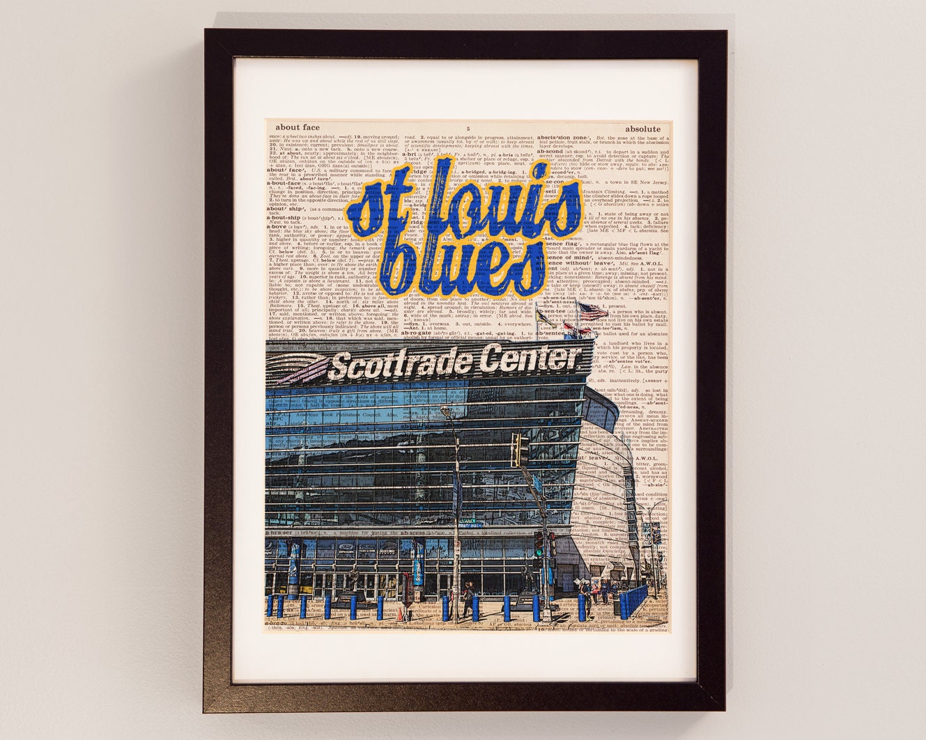 St. Louis Blues Dictionary Art Print Scottrade Center