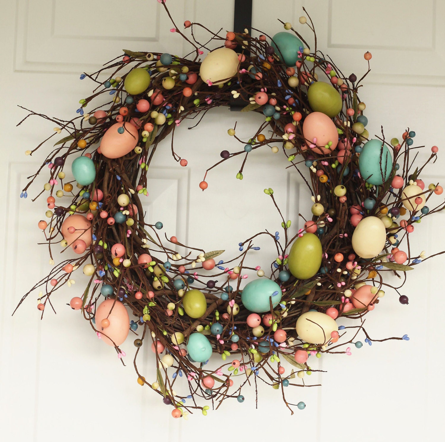 Spring Wreath Easter Wreath Easter Decor Pastel Spring