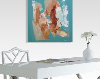 Painting Green, Brown, Yellow, Black, White Abstract Painting Modern Painting Originale Painting