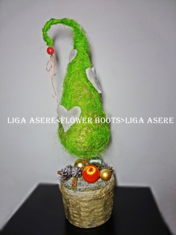 Christmas bows Items similar to Christmas topiary tree Mini tree Holiday decor Alternative Christmas tree