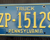 Pennsylvania Truck License Plate - Vintage Good Condition - Clean Pennsylvania Truck License Plate - Vintage Good Condition - Clean