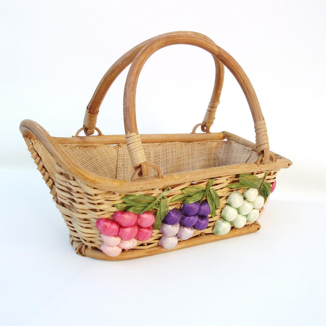 Vintage Wine Basket Wine Bottle Holder Wine Basket