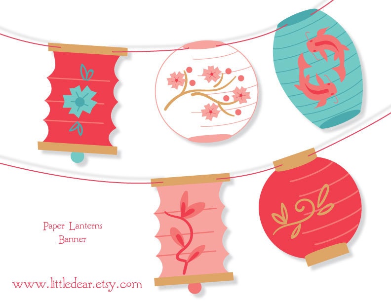 printable-paper-lanterns-banner-pdf-digital-download-scrapbook