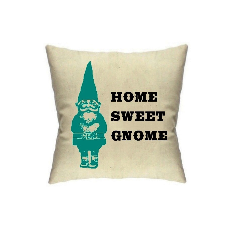 Gnome Pillow Home Decor Gnomes Housewares Fun by BrunoAndBetty