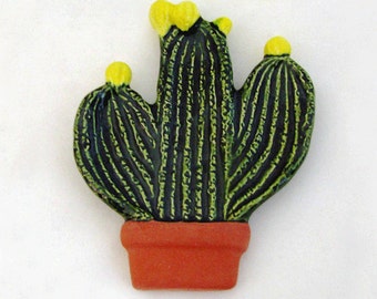 Southwest Saguaro Cactus in Terracotta Pot Tea Bag Holder Spoon Rest