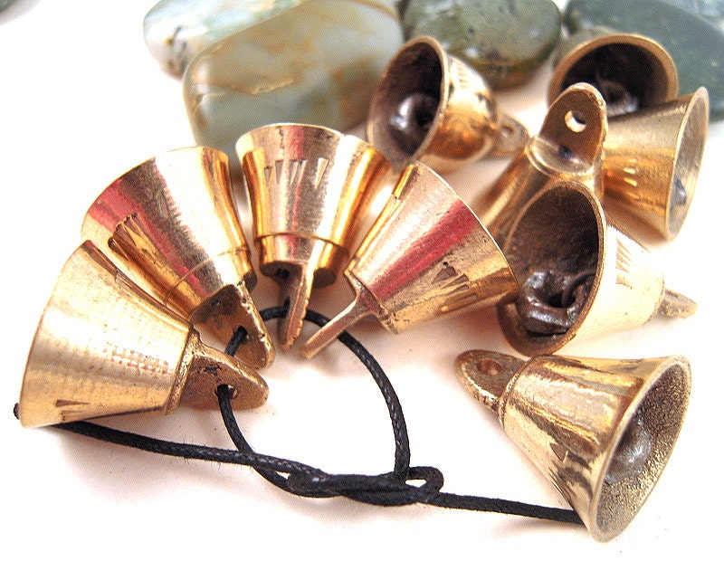 10 Small Brass Bells India Brass Bells 20mm Brass Bells