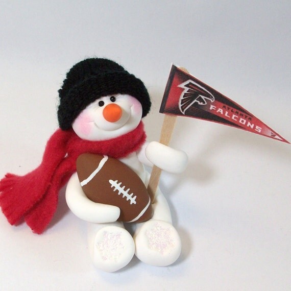 atlanta falcons football snowman ornament atlanta falcons football snowman ornament