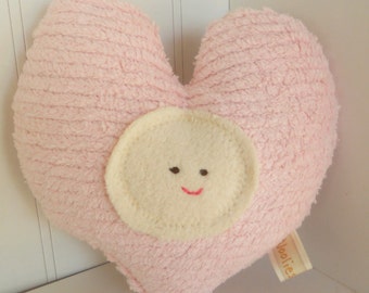 Waldorf Toy, Eco Kids Toy, Lovey, Heart Toy Plush, Natural, Eco-Friendly Childs Pillow