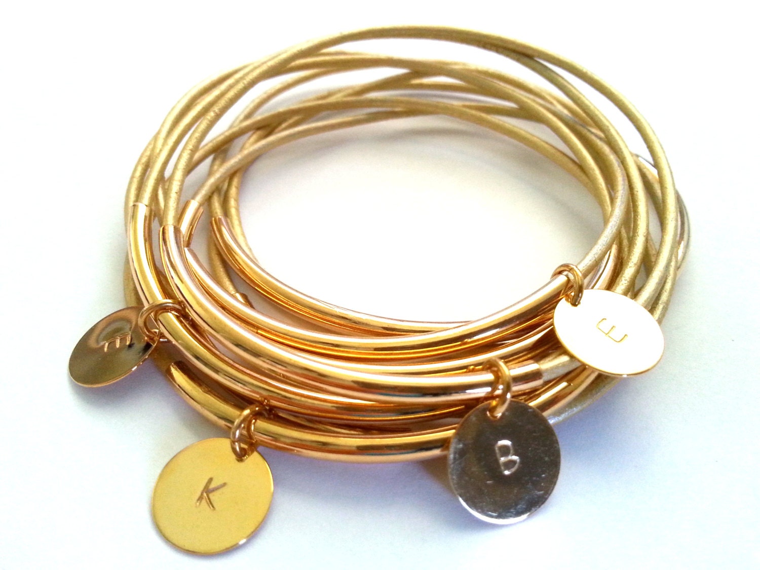 Initial Bangle Bracelet Personalized by CorinnaMaggyDesigns