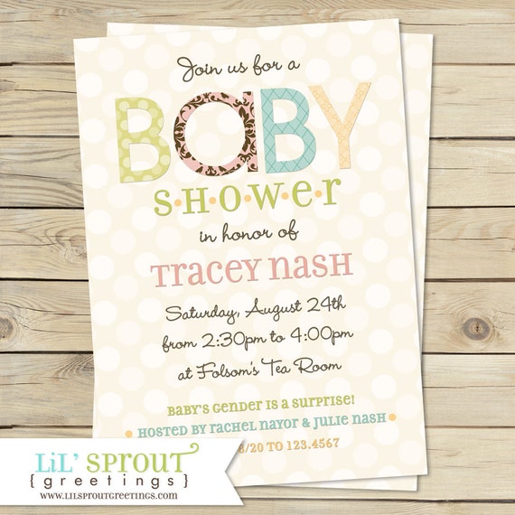 Vintage Shabby Baby Shower Invitation- You Print Il_570xn