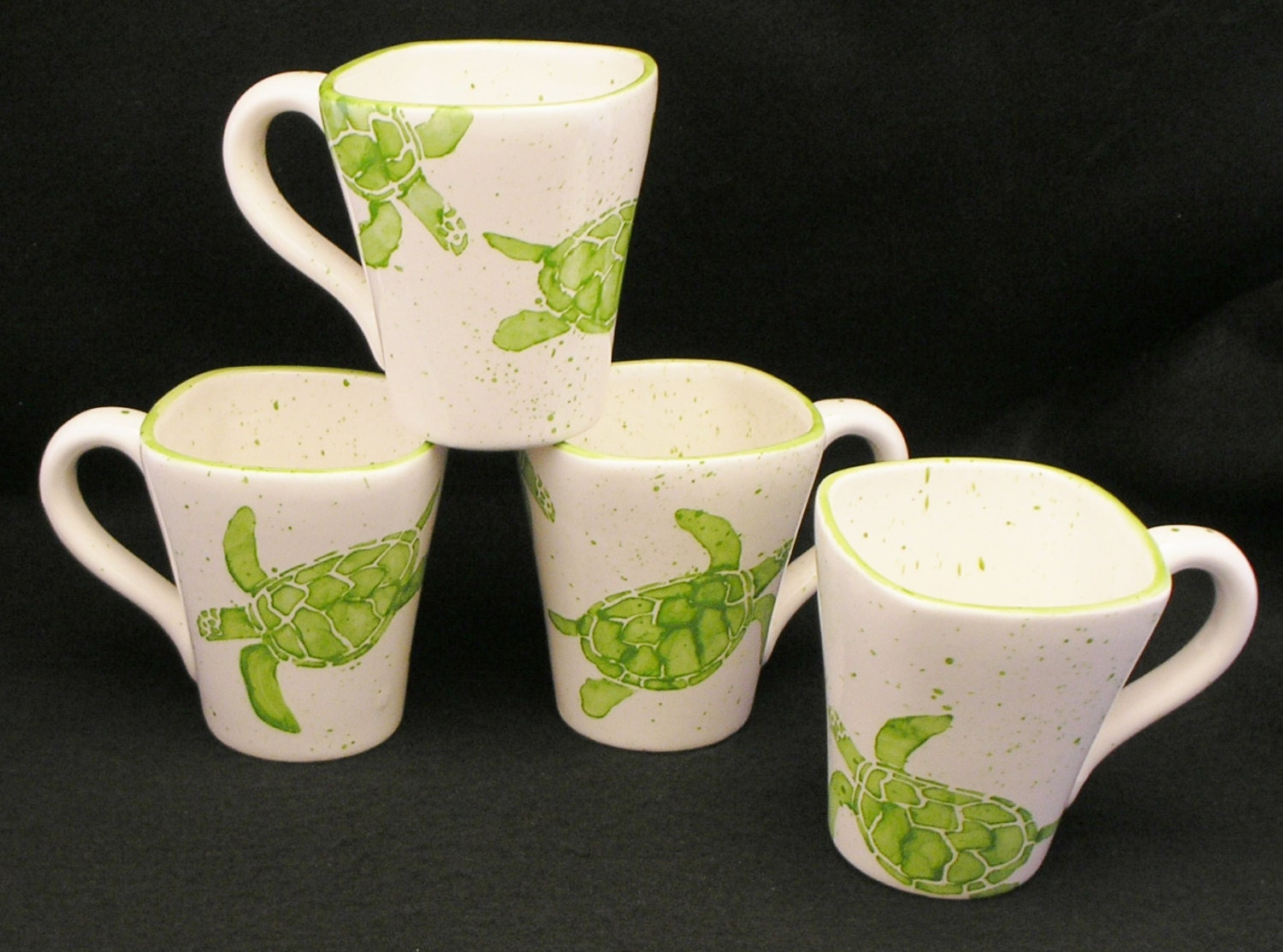 Set Of Mugs Sea Turtle Mugs Sea Turtle Coffee Oz