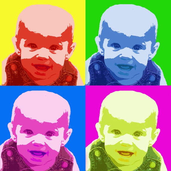 Custom Pop Art -One Photo in Andy Warhol Style Personalized for Gift ...