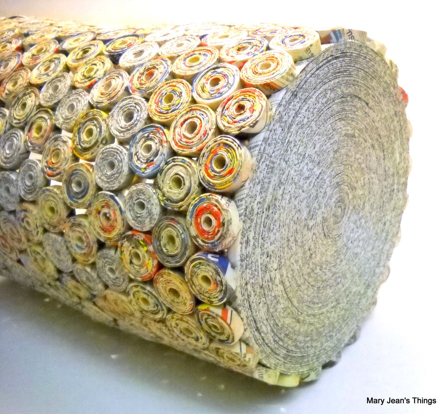 Upcycled Waste Paper Basket Repurposed from by MaryJeansThings