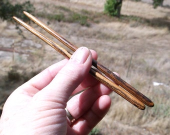 Bocote Tapered Hairsticks or Shawl Sticks