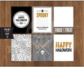 3"x 4" Printable Happy Halloween Journal Cards by Studio Pebbles