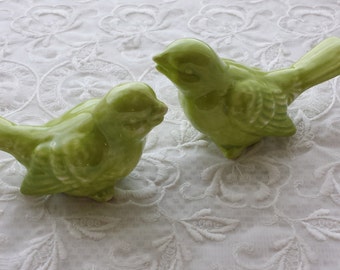 Wedding Cake Toppers Love Birds Wedding Cake Topper Vintage in Lime Green