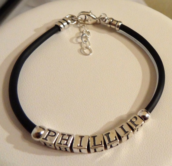 Sterling Silver Baby Boy Name Bracelet Personalized Bracelet
