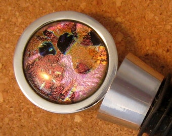 Dichroic Wine Stopper - Fused Glass Bottle Stopper - Barware