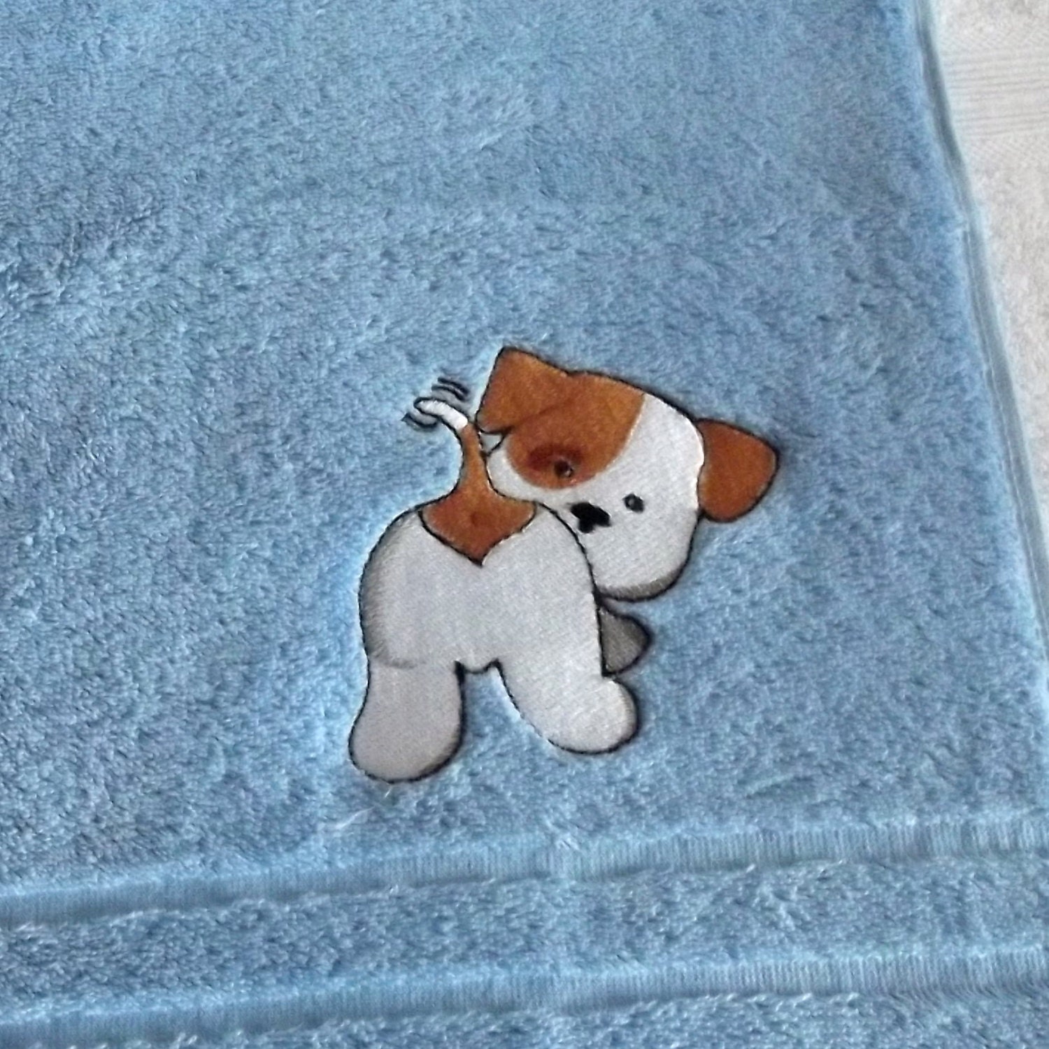 Dog Embroidered Bath Towel Dog Gift Embroidered Towel