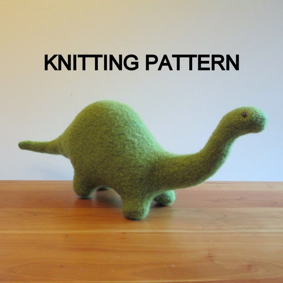 knit dinosaur stuffed animal