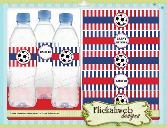 soccer-water-bottle-labels-red-navy-blue-printable-digital-instant