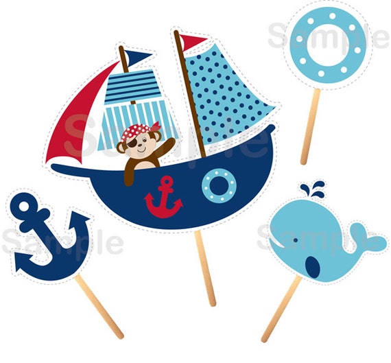 Nautical Pirate Whale PRINTABLE Centerpiece By LittlePrintsParties nautical-pirate-whale-printable-centerpiece-by-littleprintsparties