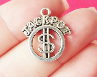 10 "JACKPOT" Charms 20x18mm ITEM:U24