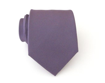 Mens Tie. Mauve Dusty Light Portobello Purple Mens Necktie