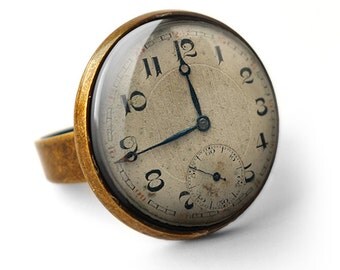 Vintage Clock Ring (ER06)