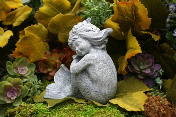 Little Mermaid Garden Statue Merissa Concrete by PhenomeGNOME