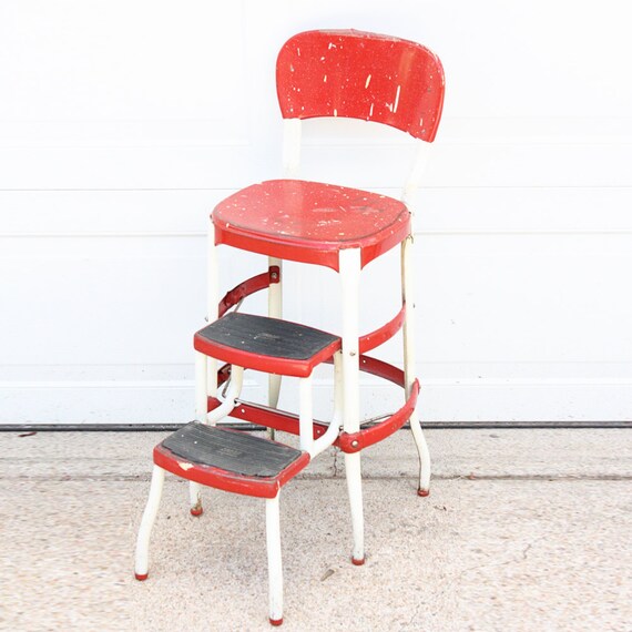 Vintage stool kitchen stool step stool Cosco chair