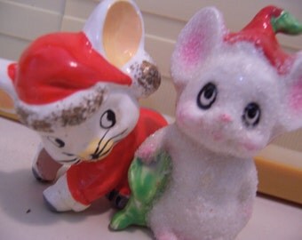 two little christmas mice