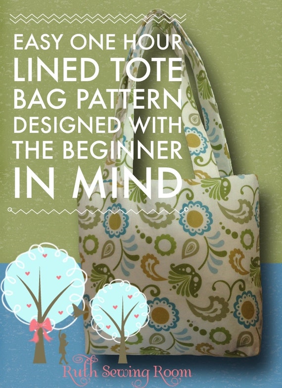 EASY REVERSIBLE Tote Bag Pattern Designed with the Beginner in Mind ...