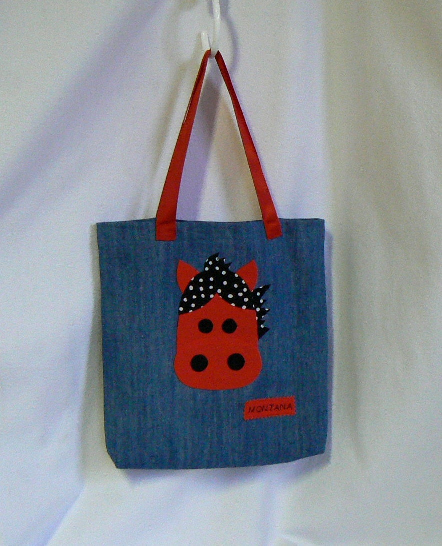 horse tote bag for kids personalized book bag car by horse tote bag for kids personalized book bag car by