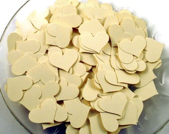 Funfetti Paper Confetti Die Cut Hearts in Sweet Cream