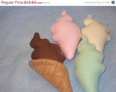 Christmas in July Sale PLAY PRETEND FELT And Fleece Ice Cream Cone With 4 Different Flavors Il_170x135