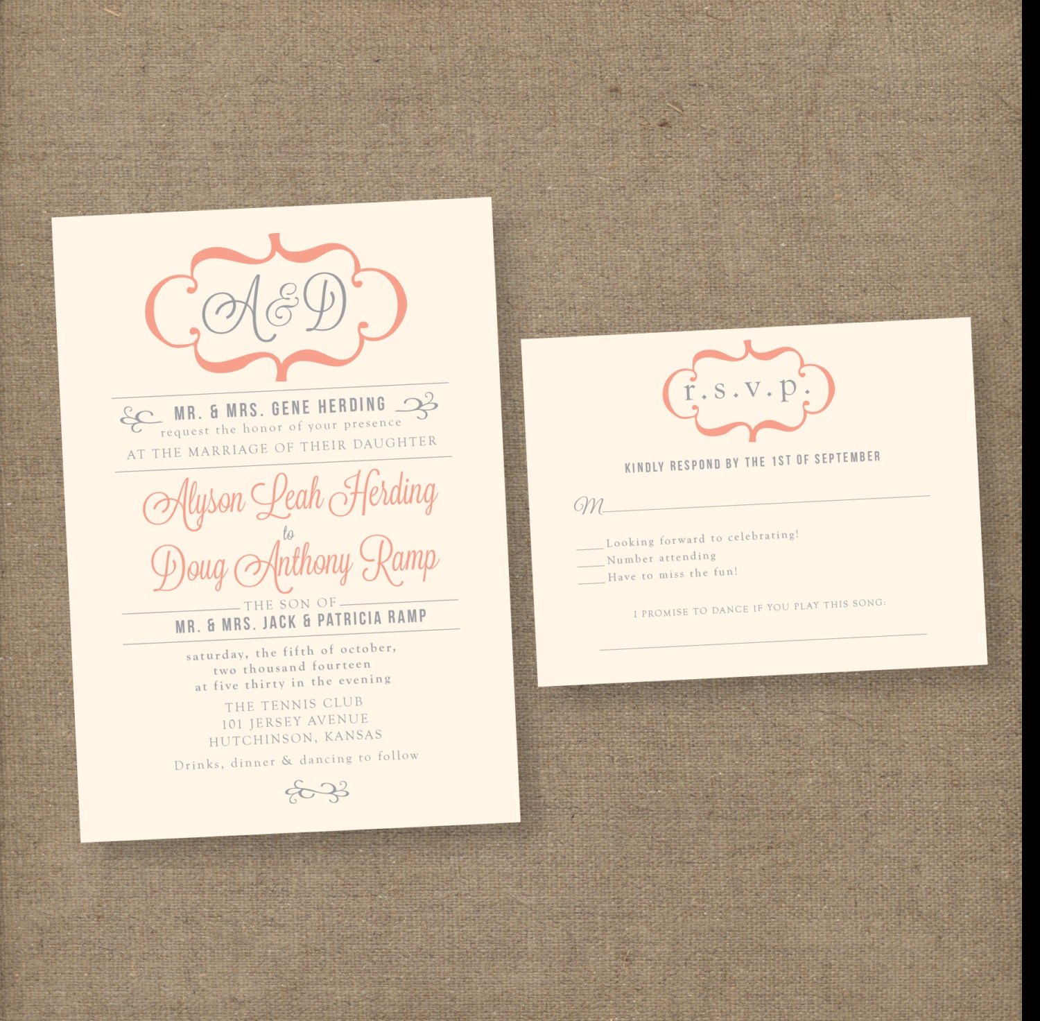 Unique Modern Wedding Invitations 7