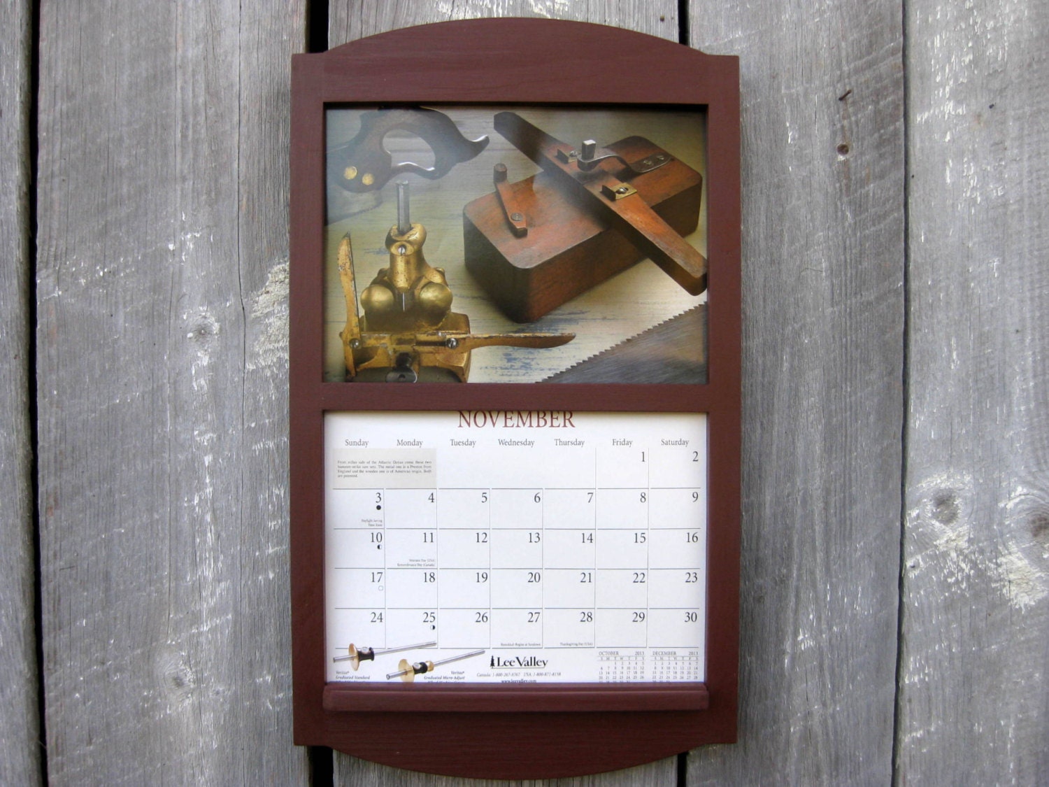 11 x 17 Handmade Wooden Calendar Holder in Barn