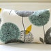decorative pillow cover teal grey mustard, dandelion sofa cushion cover lumbar 12 x 18 inch