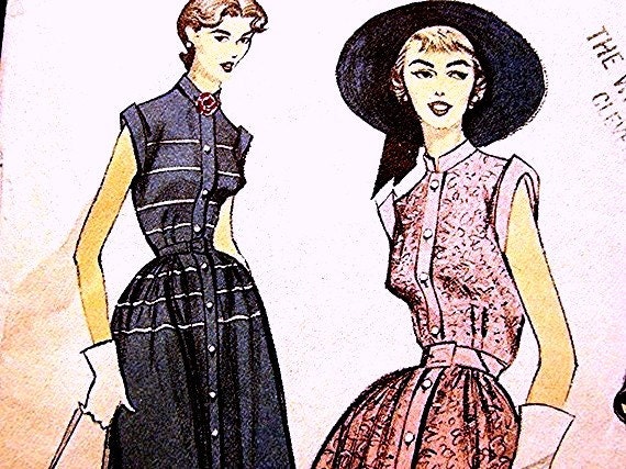 18 pattern size dress Pattern 18 size Bust 36 UNCUT Dress Misses 1950s Pattern Advance