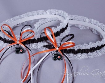 Philadelphia Flyers Lace Wedding Garter Set