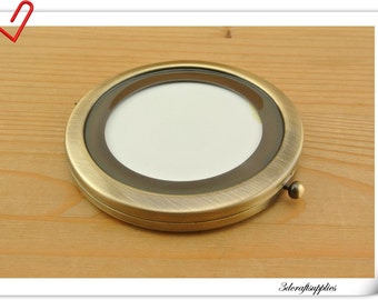 Top quality Blank compact mirror frame Pocket mirror Make a gift for her / him Anti bronze AC58