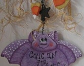 Halloween Decor, Holiday Decor, Jack-O-Lanterns, ,Decorative Painted wood, Halloween Gifts,Tole painted wood, Wimsey Bats, Wimsey Crafts