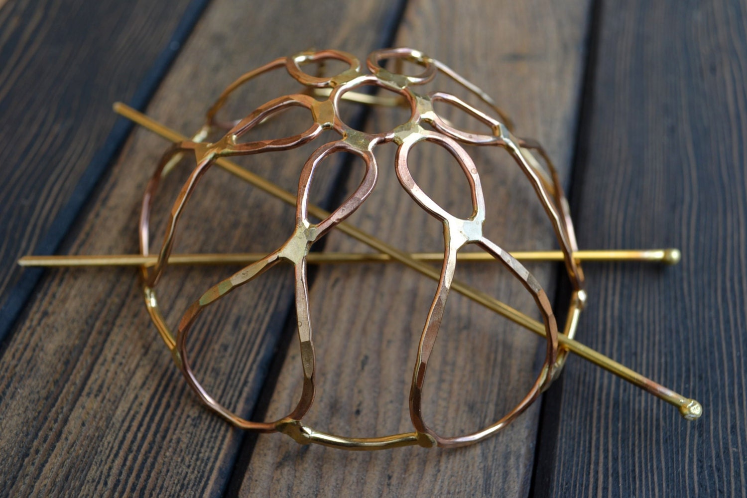 Brass Hair Cage Bun Cover
