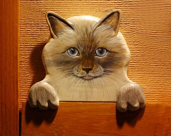 CUSTOM PET PORTRAITS - Hand Carved and Hand Painted Door Toppers or Window Sill Sitters or just Sit on a Shelf