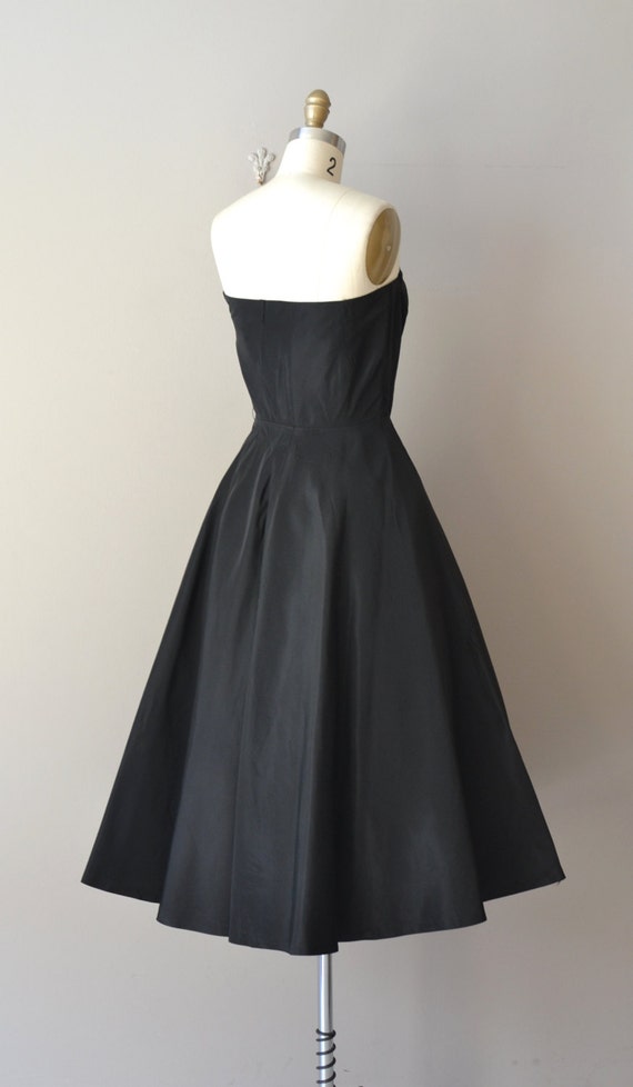 Lyric Year dress / vintage 50s dress / strapless 1950s dress
