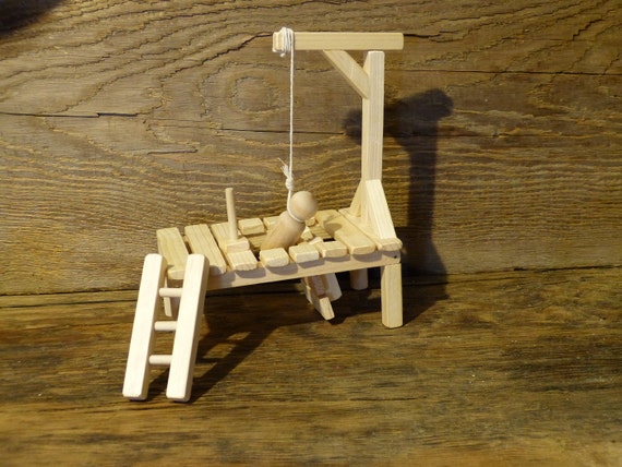 Geekery Wood Toy Gallows Halloween Decor Wooden Toys Man Cave