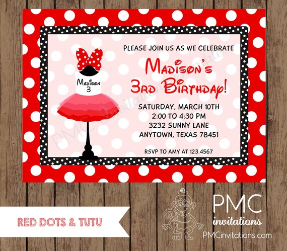 Custom Printed Birthday Girl Invitations - 1.00 each with envelope Il_570xn